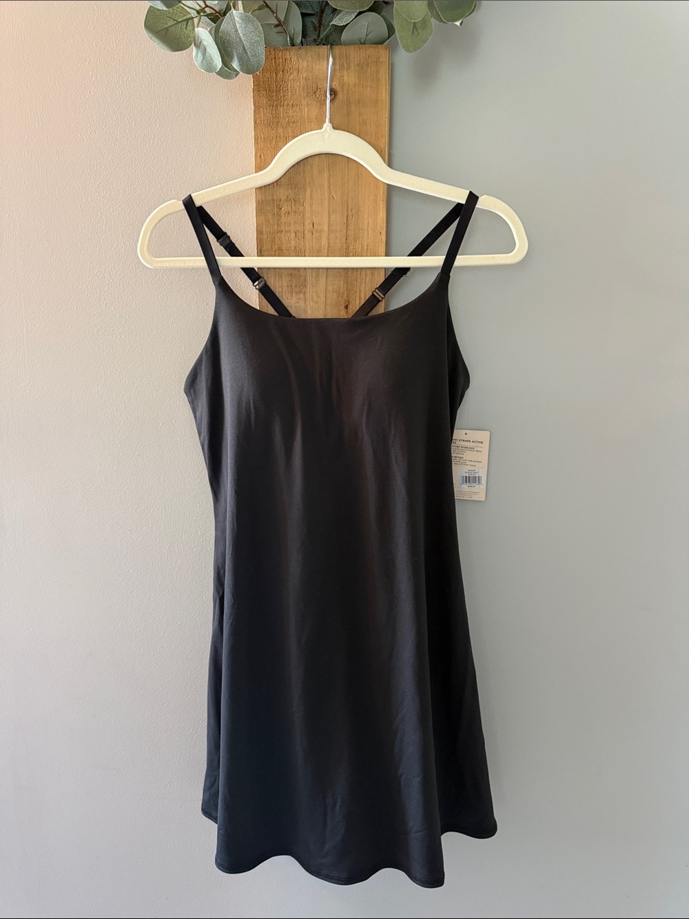 Danskin Black Salt Athletic Dress w Sewn-in internal body suit, M, NWTs